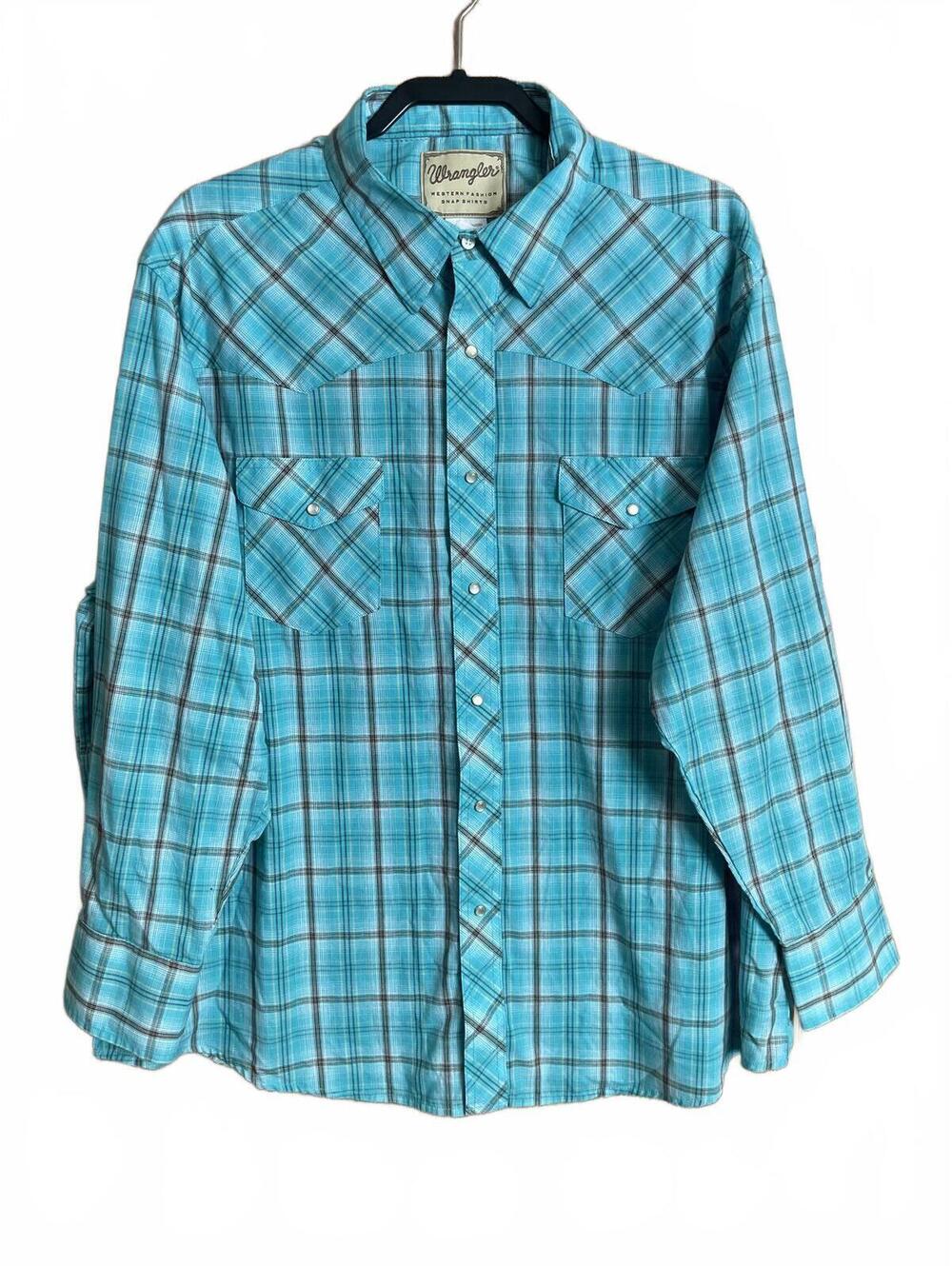 Wrangler western collared shirt with pearl snaps size 2XL